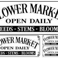 Wasserschiebefolie - Decalfolie - Abziehbild - Vintage - Shabby - Flower Market - Label - 90062 Bild 1