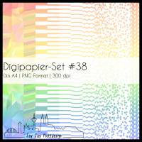 Digipapier Set #38 (Regenbogen) abstrakte und geometrische Formen zum ausdrucken, plotten, scrappen, basteln und mehr Bild 1