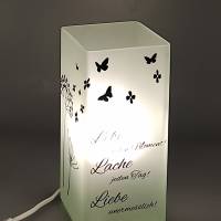 Lampe, Tischlampe mit Spruch "Lebe Lache Liebe" Bild 4