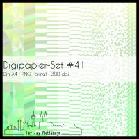 Digipapier Set #41 (gelb & grün) abstrakte und geometrische Formen zum ausdrucken, plotten, scrappen, basteln und mehr Bild 1
