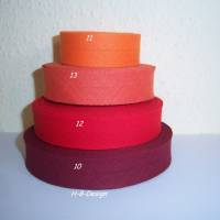 Baumwollschrägband,  Einfassband-orange-Rottöne, gefalzt, 40/20mm-fertige Breite 10mm, reine Baumwolle, einfassen Bild 1