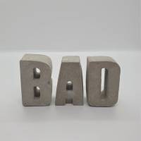 Buchstaben aus Beton BAD Betonbuchstaben Wörter Wohndeko Bild 2
