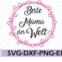 Plotterdatei Mama du bist die Beste SVG DXF PDF SVG Bild 4