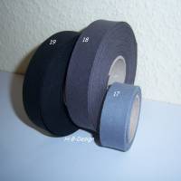 Baumwollschrägband-Einfassband, Grau-Schwarztöne, gefalzt, 40/20mm-fertige Breite 10mm, reine Baumwolle, einfassen Bild 1