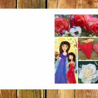 Karte "Muttertag, Grußkarte, Glückwunsch, Doppelkarte, Postkarte,  Gesundheit, Motivdruck, Mutterliebe, Freude, Lieb Bild 2