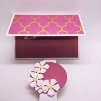 Gutscheinkarte, Verpackung für Geschenkkarten, Pink, 'Blüten' Bild 2
