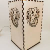 Leuchtbox mit Hundemotiv aus Holz Bild 1
