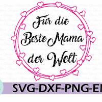 Plotterdatei Beste Mama der Welt Bundle SVG DXF PDF SVG Bild 3