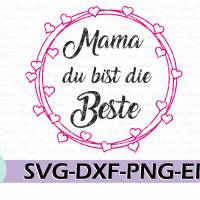 Plotterdatei Beste Mama der Welt Bundle SVG DXF PDF SVG Bild 4