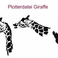 Plotterdatei Giraffe 3 teilig Bild 1