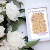 Grußkarte Frauenbrüste "Boobs“| Geburtstagskarte & Umschlag | Witzige Karte | Geschenkkarte | Männer Geschenk| Für M Bild 2
