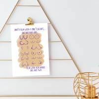 Grußkarte Frauenbrüste "Boobs“| Geburtstagskarte & Umschlag | Witzige Karte | Geschenkkarte | Männer Geschenk| Für M Bild 3