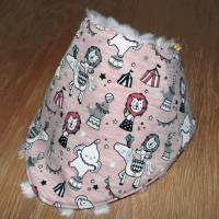 Besticktes Baby-Halstuch Kinder-Halstuch Hase mit Ballon Namen Dreieckstuch Schal aus kuschelweichem Plüsch bügelfrei Bild 5