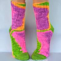 Socken Wollsocken Damensocken handgestrickt Größe 40/41 Bild 1