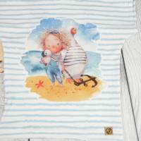 Shirt Kurzarm "Simply Summer" Maritim Streifen Kind mit Möwe Bild 2