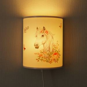 Wandlampe Pferd Kinderlampe Led personalisierte Mädchen Kinderzimmer Lampe Bild 1