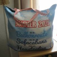 Shopper Bag XL /  Stofftasche / Strandtasche / der ideale Alltagsbegleiter im maritimen Style - " Sommer 2021 " Bild 3