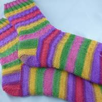Handgestrickte Socken in Größe 38/39, Ringelsocken, Socke Bild 1
