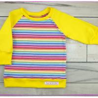 bunter Kinder Pullover Regenbogen Shirt Ringel Mitwachsshirt Bild 2