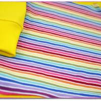 bunter Kinder Pullover Regenbogen Shirt Ringel Mitwachsshirt Bild 3