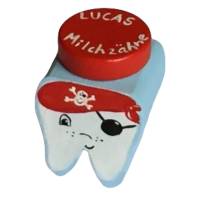 Milchzahndose Zahndose für Milchzähne Piratenzahn Pirat Bild 1