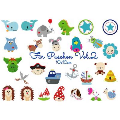 Stickdatei Für Puschen Vol.2