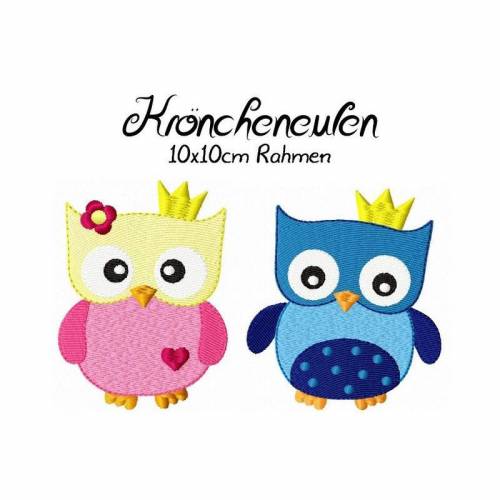 Stickdatei, digitale Stickdatei,Stickdateien Kröncheneulen 10x10cm