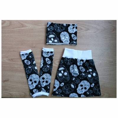 SparSet Rock mit Stulpen + Schlupfschal Baby Mädchen Wunschgröße 74-140