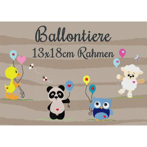 Stickdatei Ballontiere 13x18cm