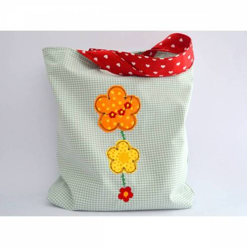 Stickdatei DOODLE Blumengirlande senkrecht für einen Rahmen ab 13x18cm