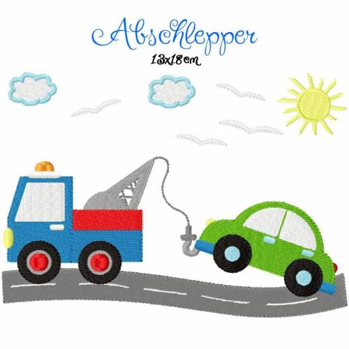 Stickdatei Abschlepper 13x18cm