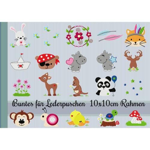 Stickdatei,digitale Datei, Buntes für Lederpuschen 10x10cm