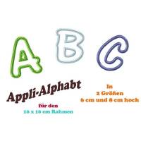 Stickdatei Appli-Alphabet 10x10 Bild 1