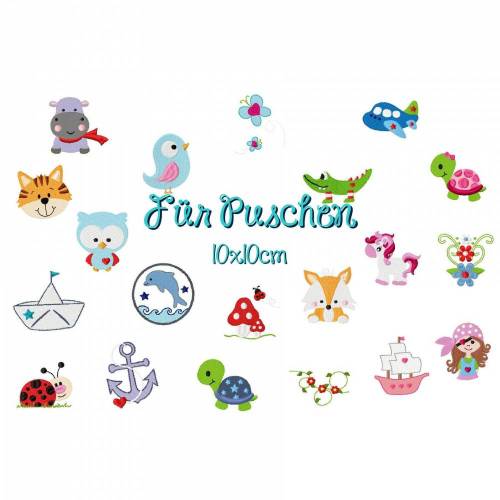 Stickdatei, digitale Stickdatei,Stickdateien Puschen 10x10cm