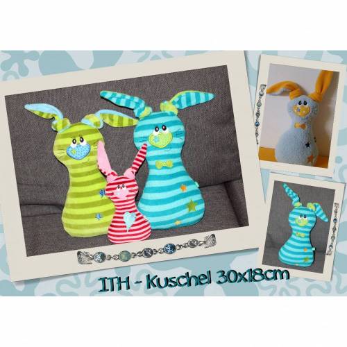 Stickdatei ITH - Kuschel Hase 30x18cm