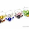 Glasmarkierer 8 Stück Glasmarker mit Miracle-Perlen, bunt silberfarben, Party Dekoration, Weinglas Krug mug Tasse, by BuntMixxDESIGN Bild 2