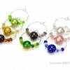 Glasmarkierer 8 Stück Glasmarker mit Miracle-Perlen, bunt silberfarben, Party Dekoration, Weinglas Krug mug Tasse, by BuntMixxDESIGN Bild 3