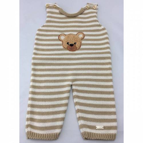 Babystrampler "Plüschbär" beige/creme