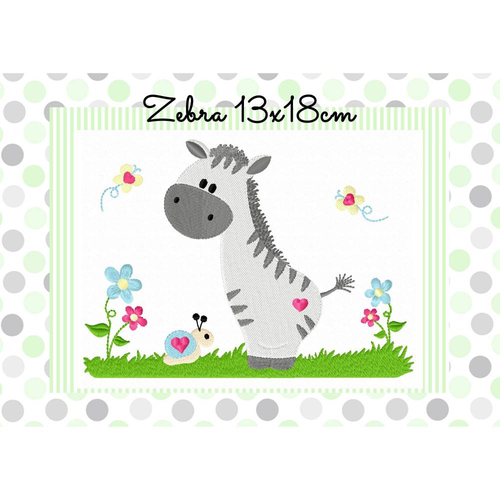Stickdatei Zebra 13x18cm Bild 1