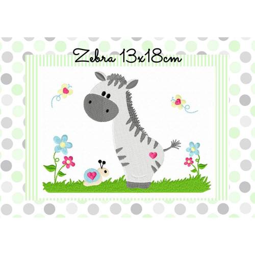 Stickdatei Zebra 13x18cm