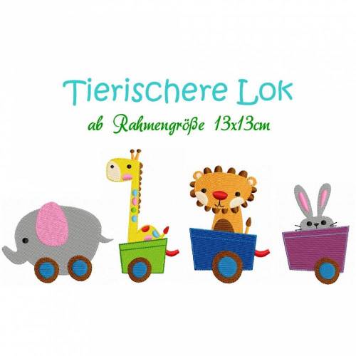 Stickdatei Lok Zug 13x13cm