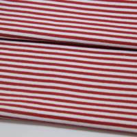 Bündchen 50 cm breit, gestreift rot/weiß, Baumwolle Bild 1