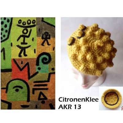 REDUZIERT! CitronenKlee  ~ Hütchen, Headpiece, Mini-Baske / gelb / one size