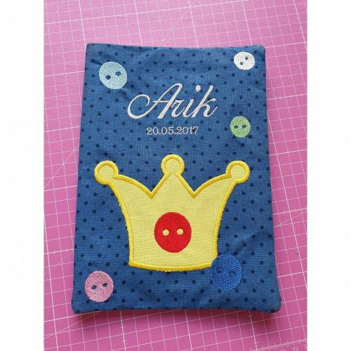 ITH U-Heft-Hülle Krone, 20x26, 20x28 cm und 18x30 cm Rahmen, Stickdatei