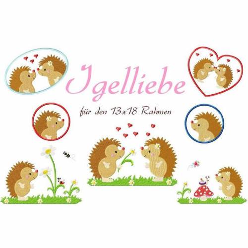 Stickdatei Igelliebe 13x18cm
