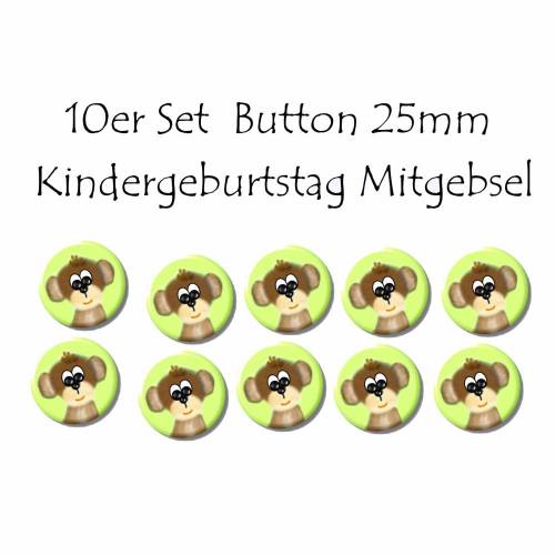 Kindergeburtstag Mitgebsel Größe 25 mm Ø 10er Set Button  Traktor 