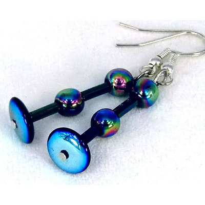 Ohrhänger Glasperlen Regenbogen rainbow ear-hanger BuntMixxDESIGN