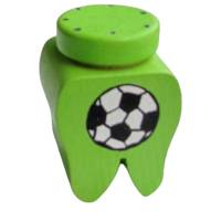 Milchzahndose Zahndose für Milchzähne Fußball grün Bild 1