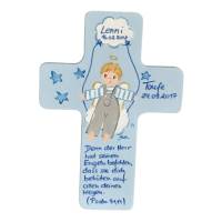 Schutzengelkreuz Junge Taufkreuz, Kinderkreuz Geschenk zur Taufe / Geburt Bild 2