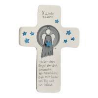 Schutzengelkreuz Taufkreuz, Kinderkreuz Geschenk zur Taufe / Geburt/Kommunion Bild 1